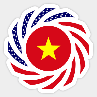 Vietnamese American Multinational Patriot Flag Sticker